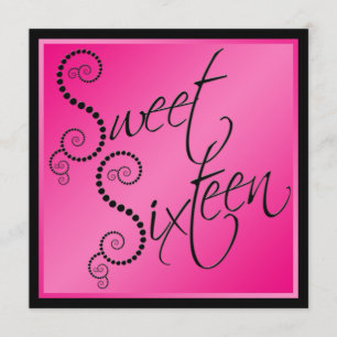 Invitation de sweet sixteen de perles de roses