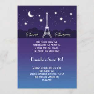 Invitation de sweet sixteen de Tour Eiffel