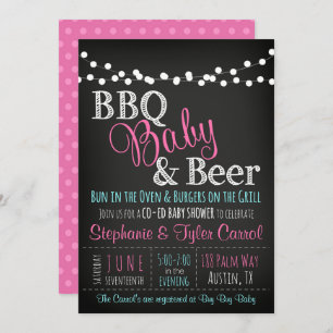 Invitation de tableau de bébé de BBQ de baby