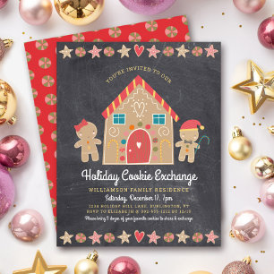 Invitation de tableau noir pour une fête de cookie
