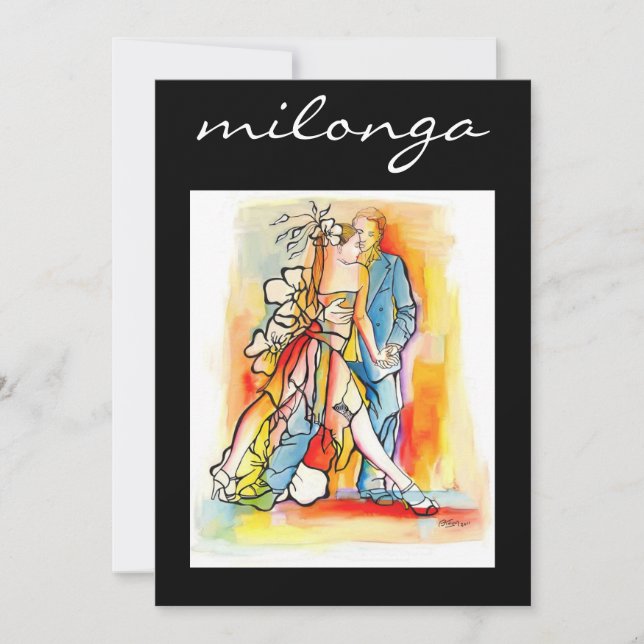 Invitation de Tango Milonga (Devant)