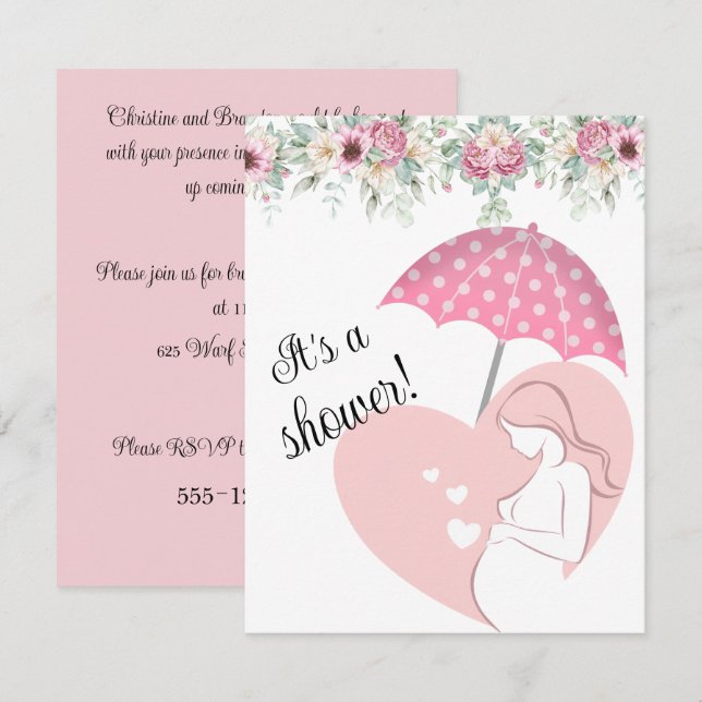 Invitation de téléchargement numérique pour Baby S (Devant / Derrière)