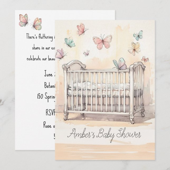 Invitation de téléchargement numérique pour Baby S (Devant / Derrière)