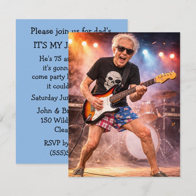 Invitation de téléchargement numérique pour la fêt (Devant / Derrière)