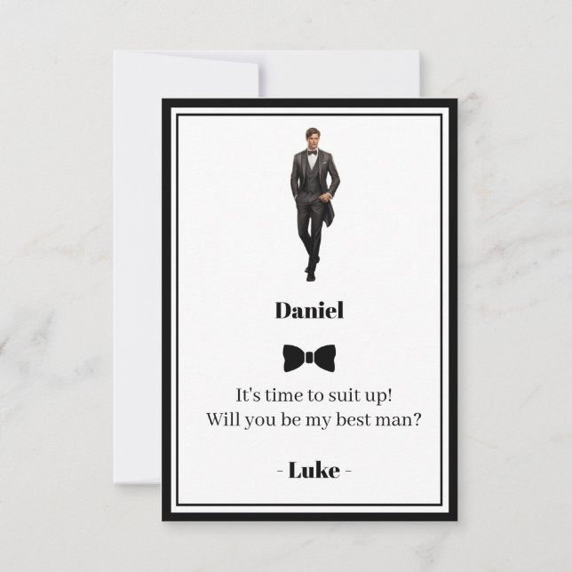 Invitation de témoin de mariage (Devant)