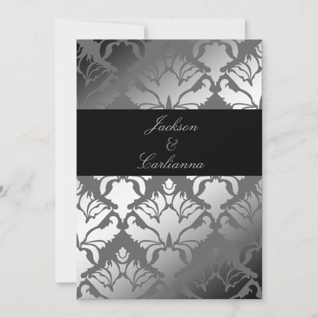 Invitation de tempête grise de Shimmer-311-Damask (Devant)