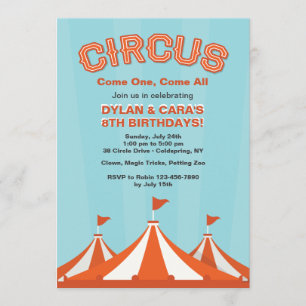 Invitation de tentes de cirque