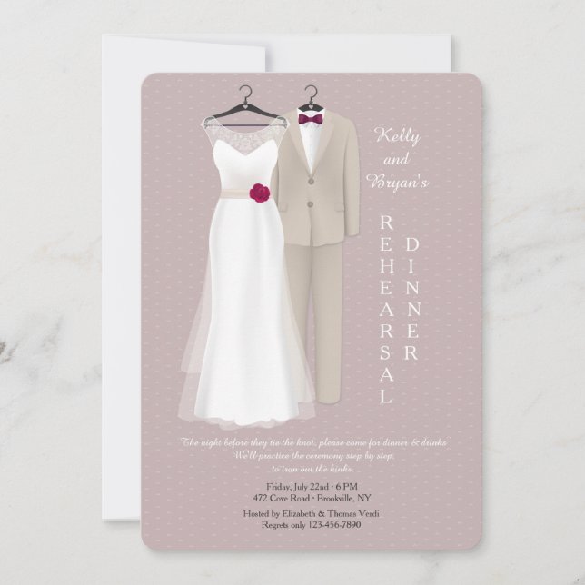 Invitation de tenue de mariage (Devant)