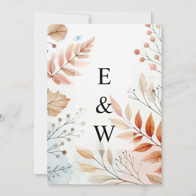 Invitation de texte calligraphie minimaliste (Devant)