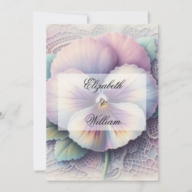 Invitation de texte calligraphie minimaliste (Devant)