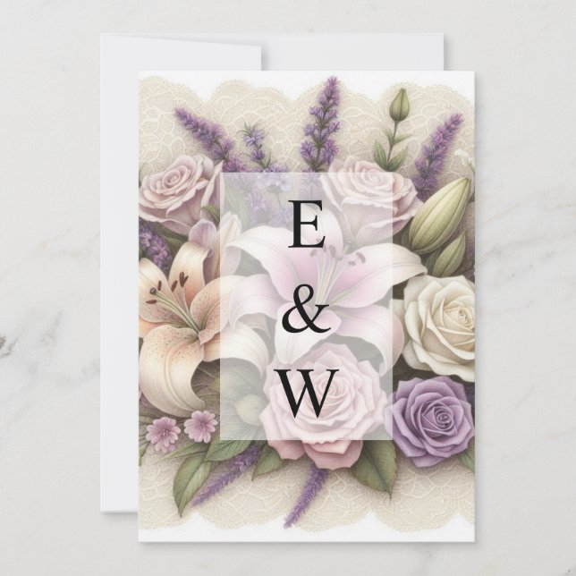 Invitation de texte calligraphie minimaliste (Devant)