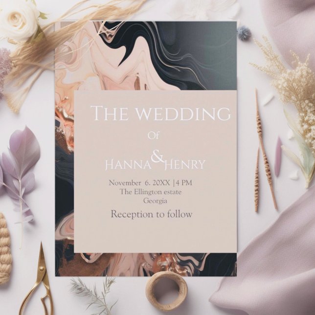 Invitation de texture de marbre moderne (Créateur téléchargé)