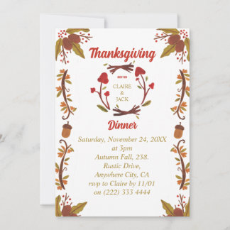 Invitation de Thanksgiving