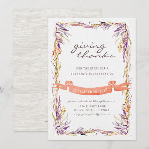 Invitation de Thanksgiving
