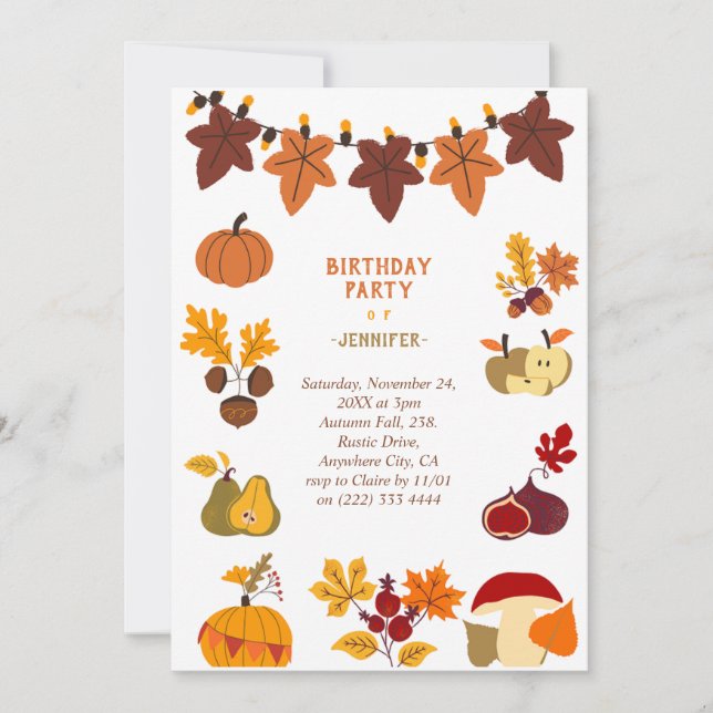 Invitation de Thanksgiving (Devant)