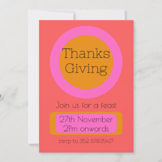Invitation de Thanksgiving