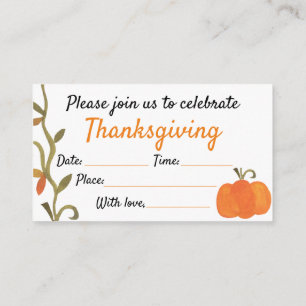 Invitation de Thanksgiving