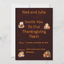Invitation de Thanksgiving