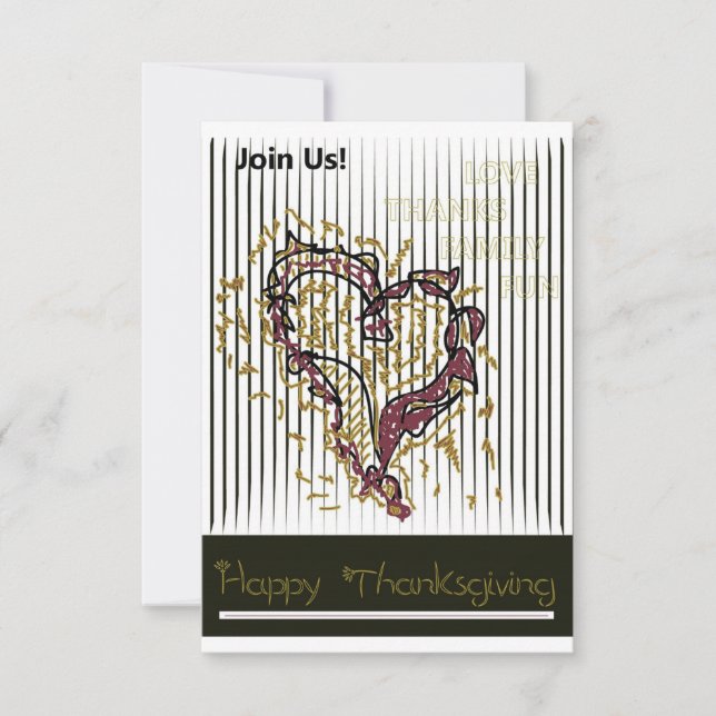 Invitation de Thanksgiving (Devant)
