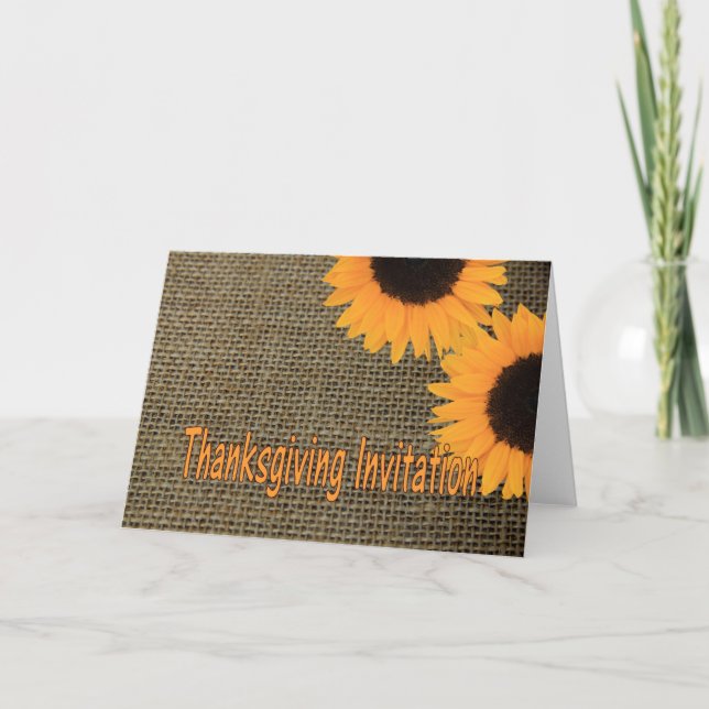 Invitation de Thanksgiving (Devant)