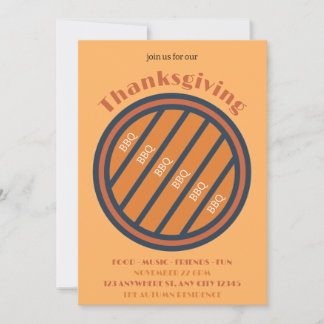Invitation de Thanksgiving BBQ