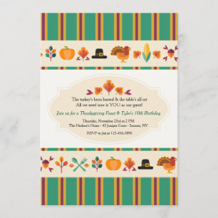 Invitation de Thanksgiving Borders