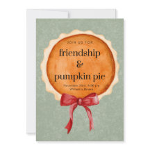 Invitation de Thanksgiving - Citrouille Pie Deligh
