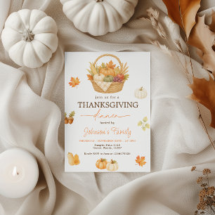 Invitation de Thanksgiving Corbeille de Récolte à