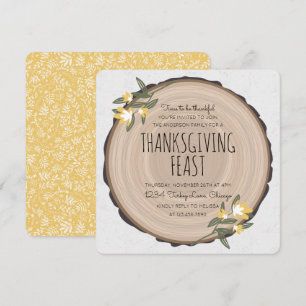 Invitation de Thanksgiving de la sculpture sur boi