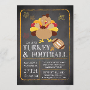 Invitation de thanksgiving du football de la