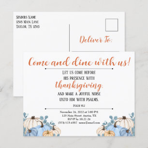 Invitation de Thanksgiving Écriture Sainte Patch d