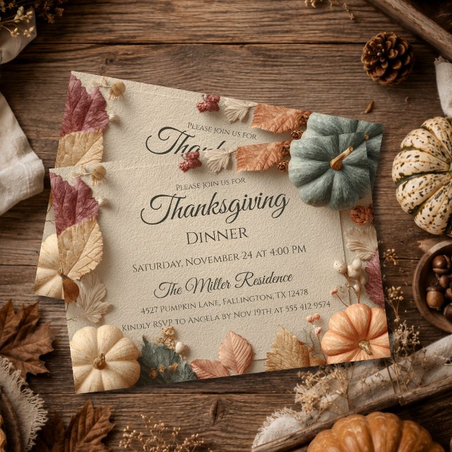 Invitation de Thanksgiving personnalisable à l'aut (Créateur téléchargé)