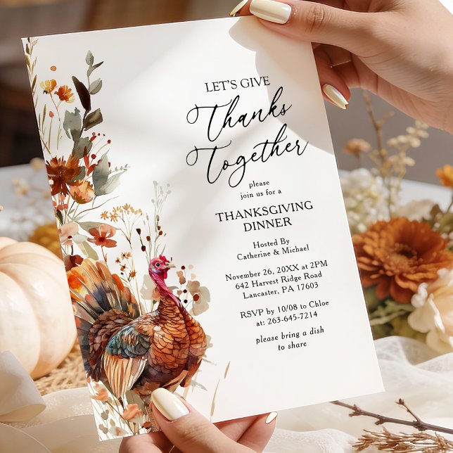 Invitation de Thanksgiving : Rendons Grâce Ensembl (Créateur téléchargé)