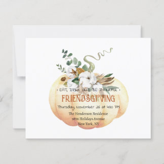 Invitation de Thanksgiving rustique à petit budget