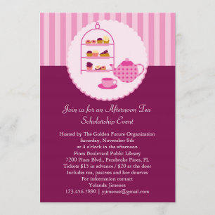 Invitation de thé d'après-midi