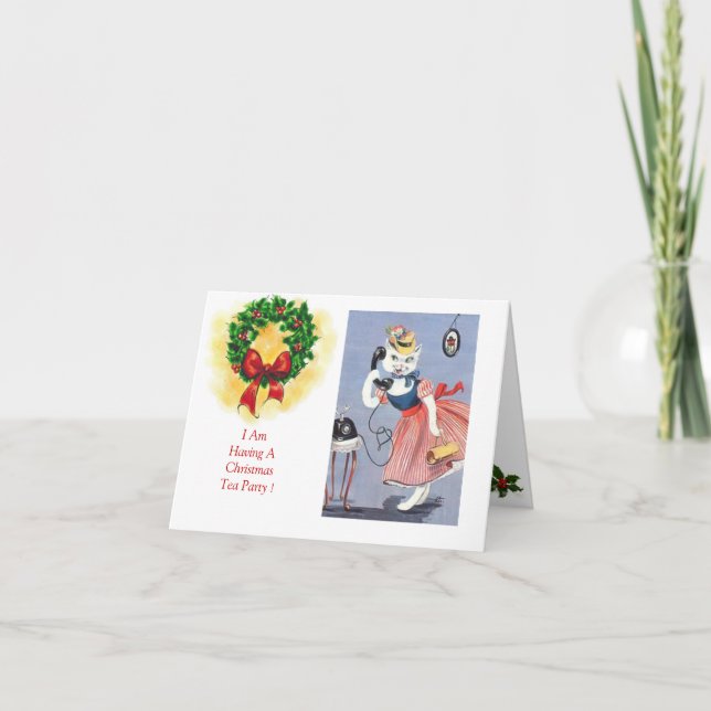 Invitation de thé de Noël (Devant)