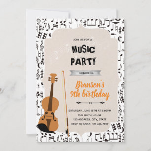 Invitation de thème de fête d'anniversaire de viol