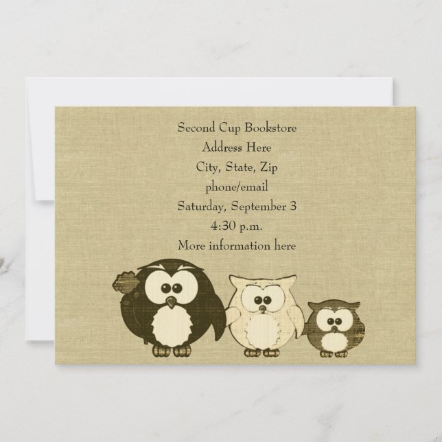 Invitation de toile de partie de regard de famille (Devant)