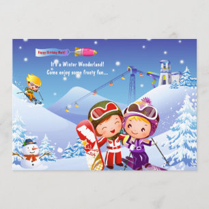 Invitation De Tots De Ski De Neige