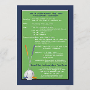Invitation de tournoi de charité d'esprit de golf
