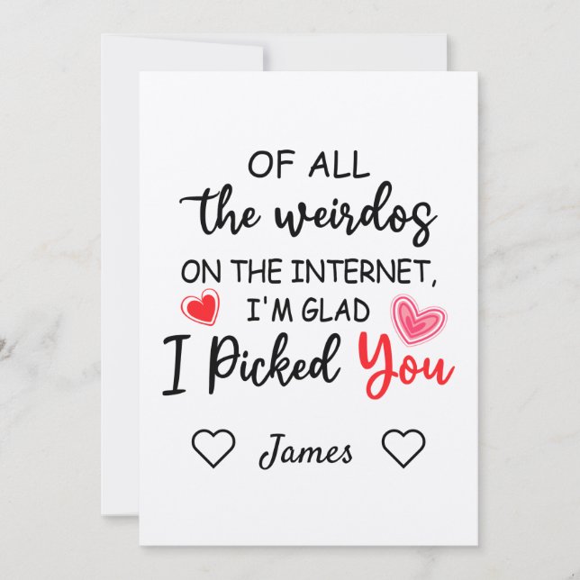 Invitation de tous les bizarres sur internet, je vous ai choi (Devant)