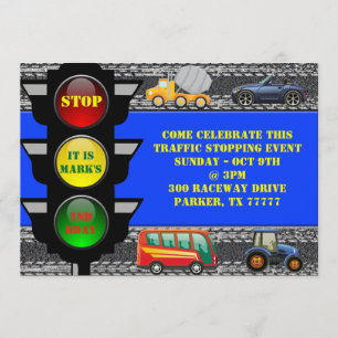 Invitation de tracteur d'autobus de camion à benne