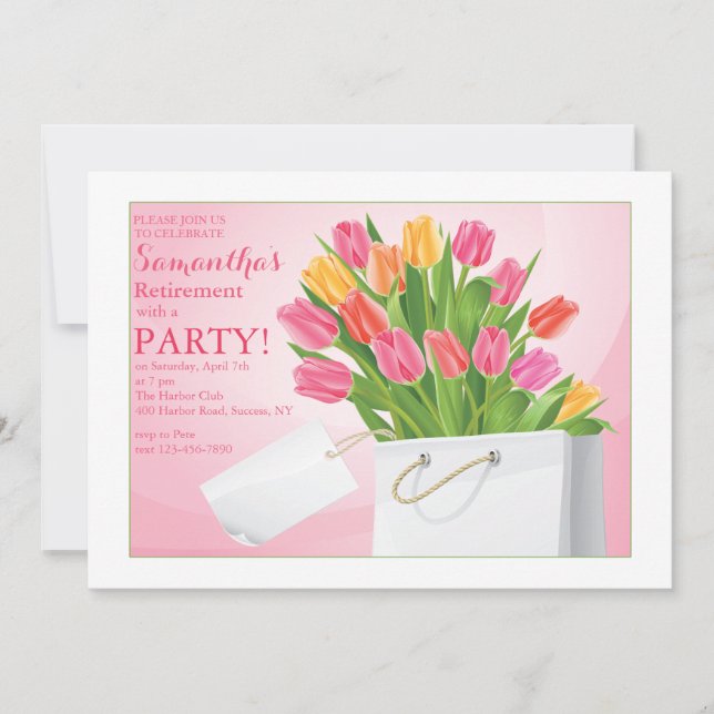 Invitation de Tulips Party (Devant)