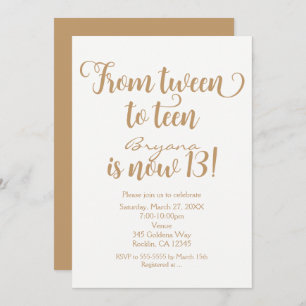Invitation De Tween à Ado 13e anniversaire Fête N'IMPORTE QUE