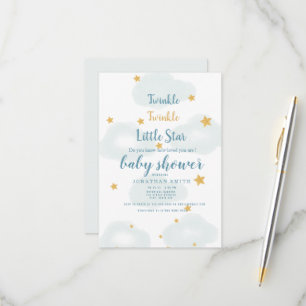 Invitation de Twinkle Little Star & Cloud Baby sho