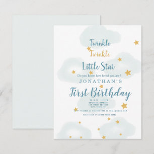Invitation de Twinkle Little Star & Cloud Baby sho