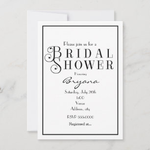 Invitation de typographie de Baby Shower de mariag