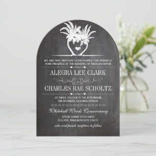 Invitation de typographie de tableau noir de desti