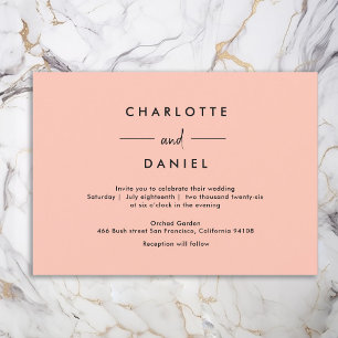 Invitation de typographie moderne, minimaliste