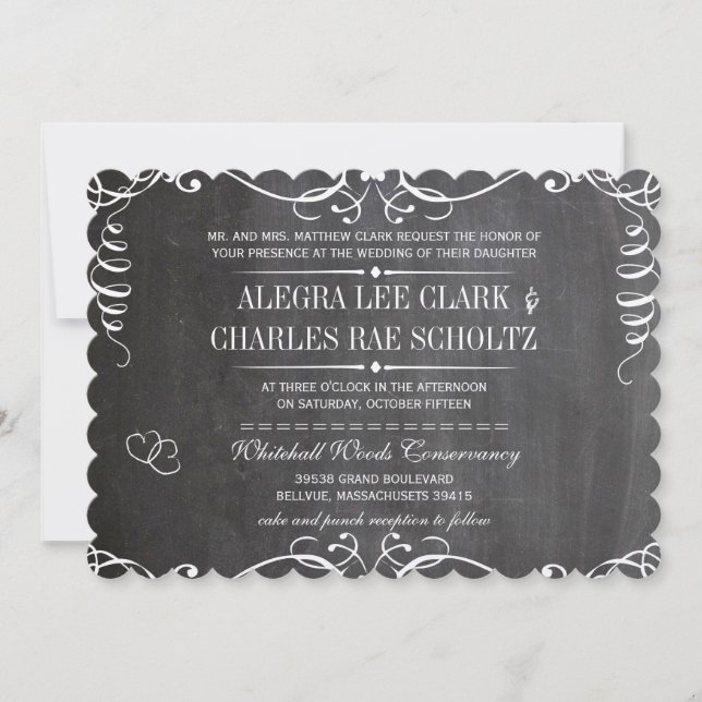 Invitation de typographie vintage moderne tableau  (Devant)